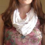 Infinity Scarf White Jersey