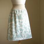Sea Blue and Cream Floral P..