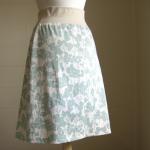 Sea Blue and Cream Floral P..