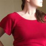Womens Red Short Flutter Sl..